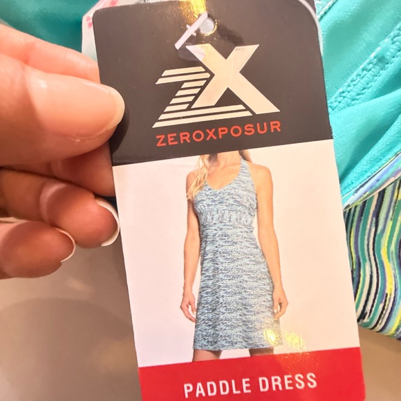 Stylish Blue and Green Halter Dress - Picture 11 of 14